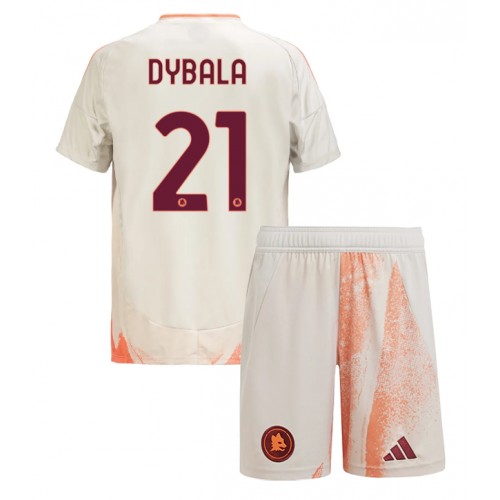 Dres AS Roma Paulo Dybala #21 Gostujuci za djecu 2024-25 Kratak Rukav (+ kratke hlače)